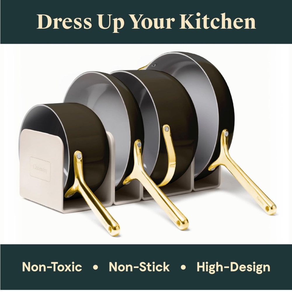 Caraway Home 10.5” Fry Pan | Iconics Collection Black & Gold NEW - Picture 7 of 7